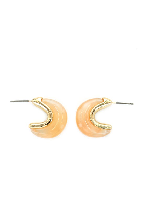 Shop Panacea Peach Aventurine Hoop Earrings