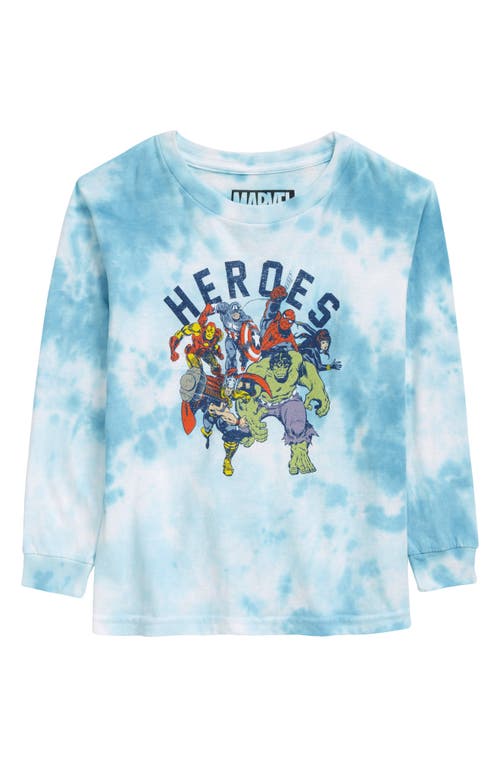 Jem Kids' Heroes Graphic Tee in Blue Tie Dye