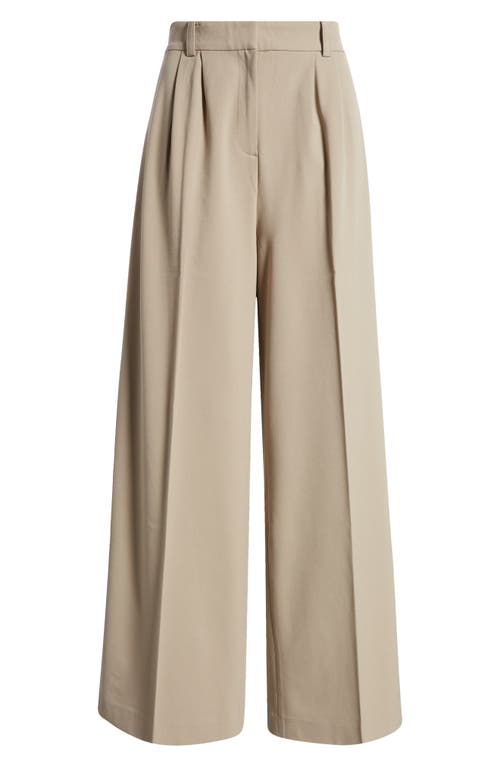 Shop Open Edit Wide Leg Pants In Grey Chia