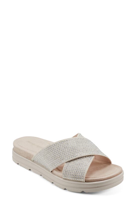 Easy Spirit Sestacy Platform Slide Sandal In Light Natural