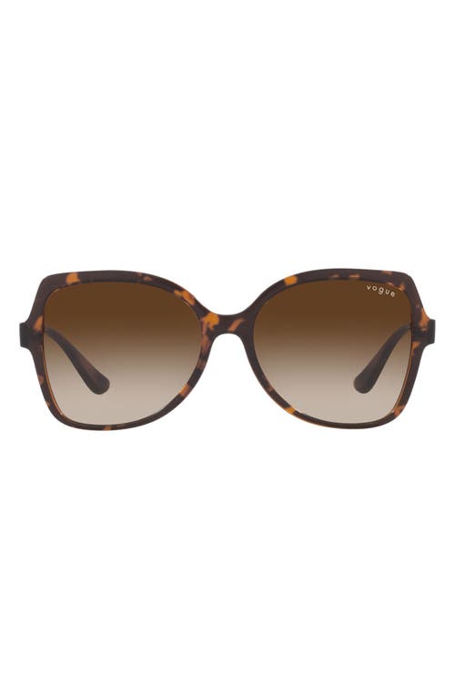 56mm Gradient Butterfly Sunglasses in Brown Gradient