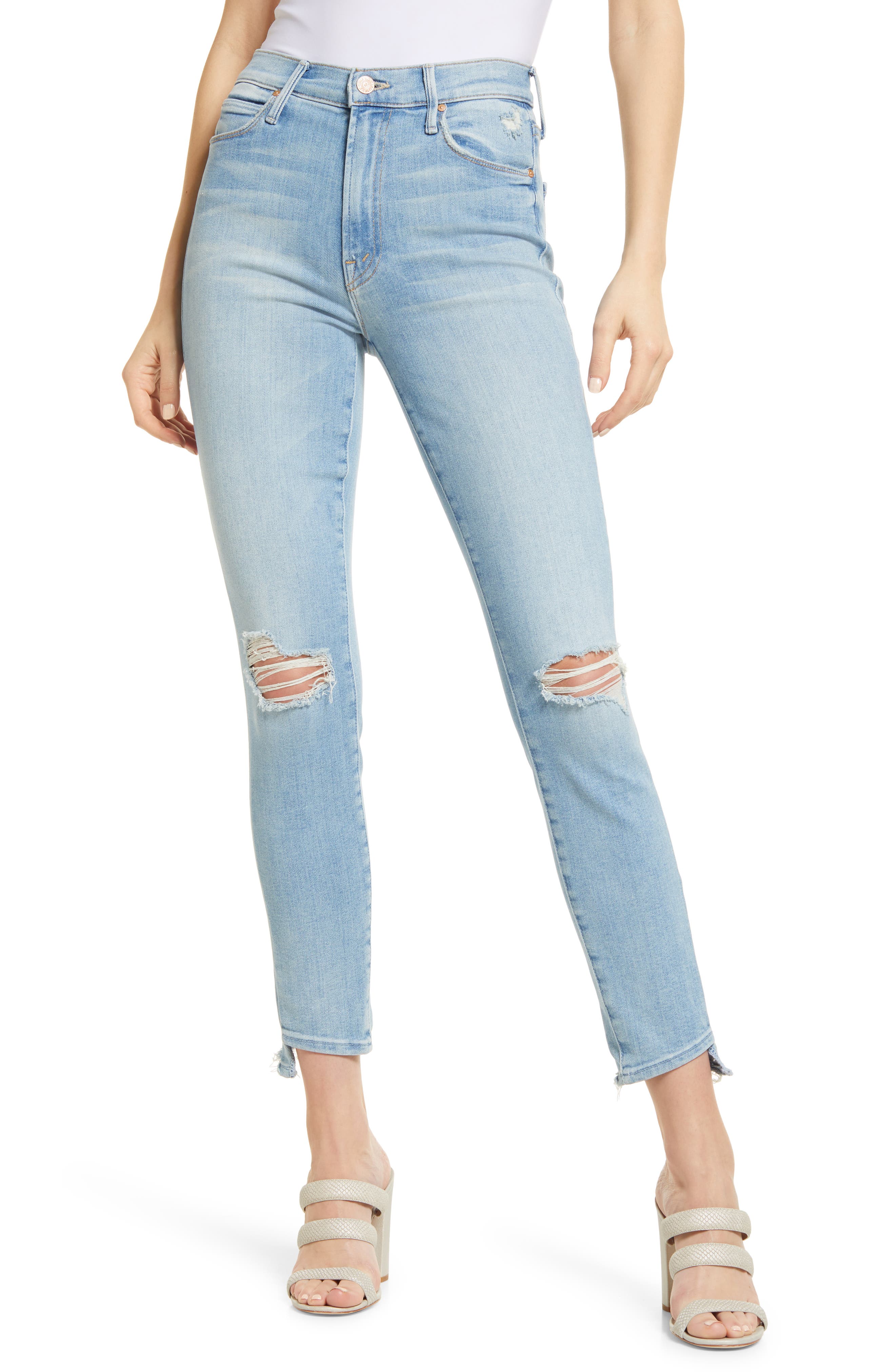 MOTHER The Stunner High Waist Step Hem 