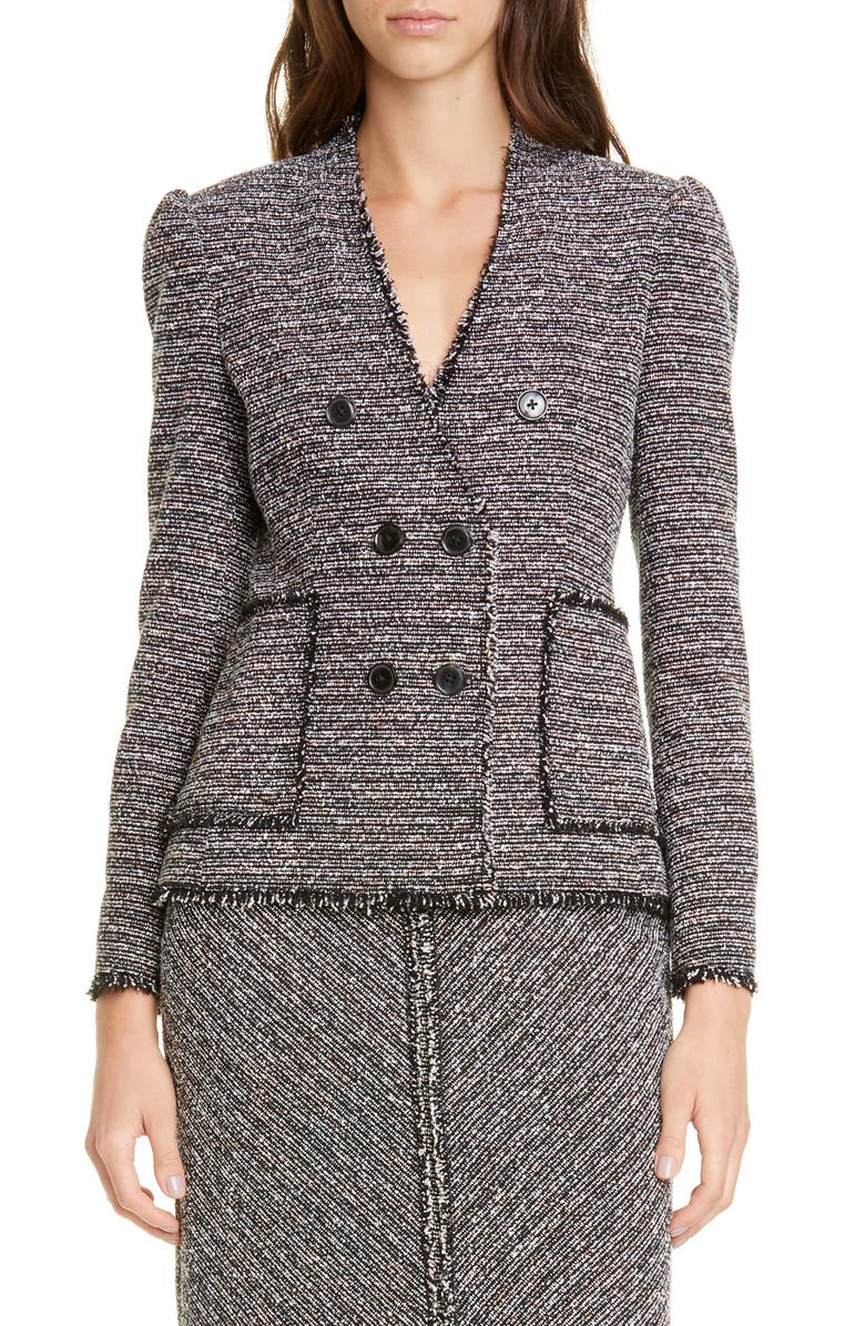 Tailored by Rebecca Taylor Cotton Blend Tweed Jacket | Nordstrom
