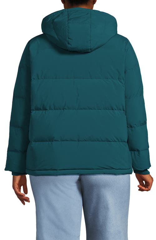 Shop Lands' End Plus Size Wide Channel 600 Down Puffer Jacket In Evening Teal