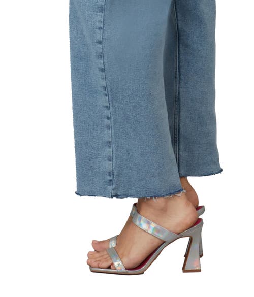 Shop Lola Jeans Colette High Rise Wide Leg Jeans In Vintage Ice Blue