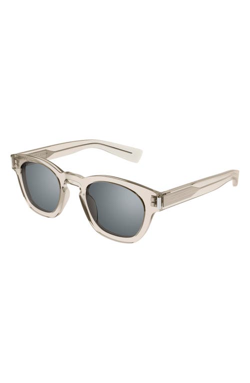 Shop Saint Laurent 48mm Phantos Sunglasses In Beige