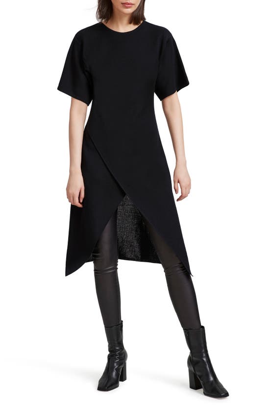 Marcella Koya Turtleneck Merino Wool Tunic In Black