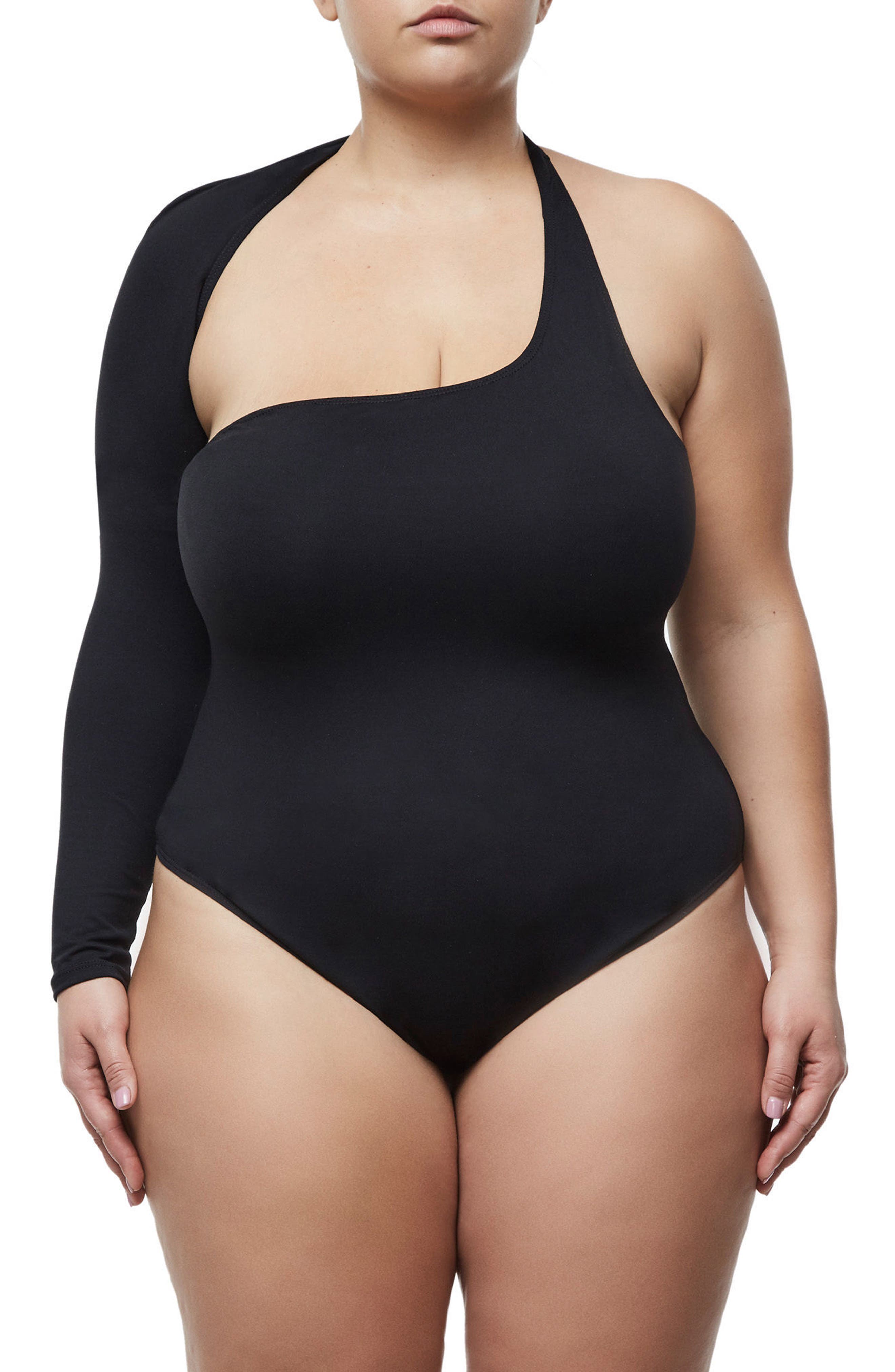 Good Body Asymmetrical Bodysuit (Regular & Plus Size) Nordstrom