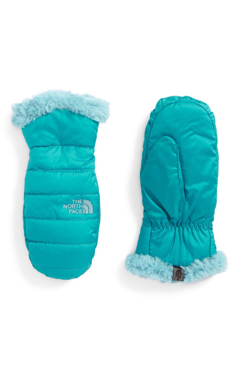 The North Face Mossbud Swirl Reversible Water Repellent Mittens (Girls ...