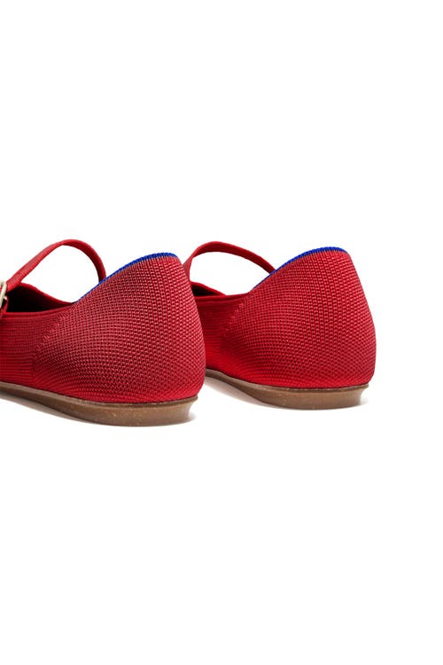 Shop Rothys Rothy's The Point  Mary Jane Ii In Red Crisp