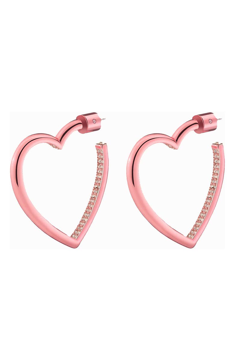 Pavé heart hoop earrings Clearance