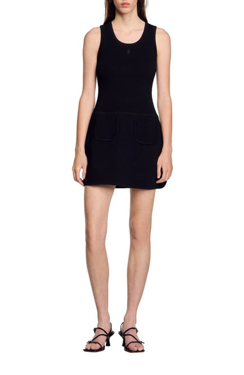 Shop Sandro Vest Top Dress In Black