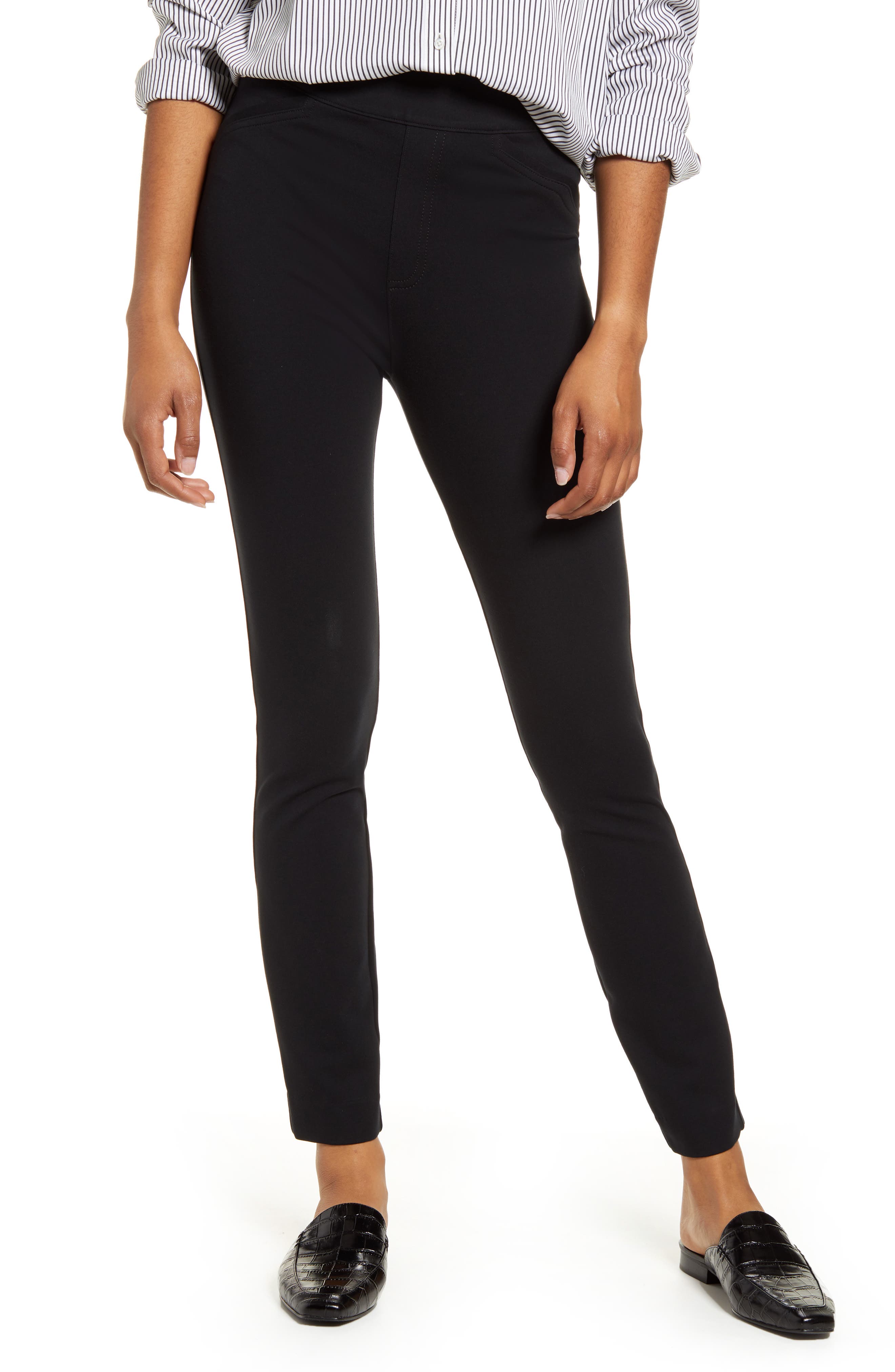 womens black pants with back pockets