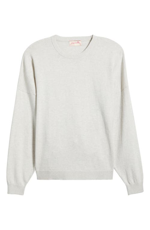 Shop Papinelle Crewneck Cotton & Cashmere Sweater In Ecru