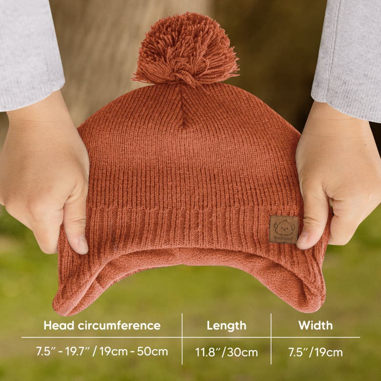 Keababies Muff Knitted Beanie In Clay