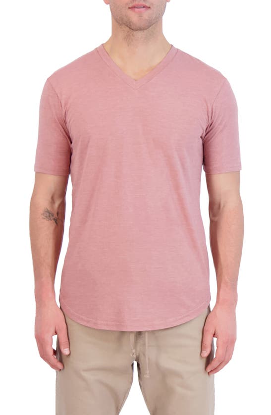 Goodlife Tri-blend Scallop V-neck T-shirt In Ash Rose