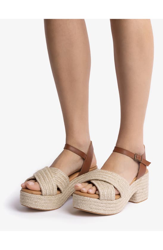 Shop Penelope Chilvers Bella Platform Sandal In Natural