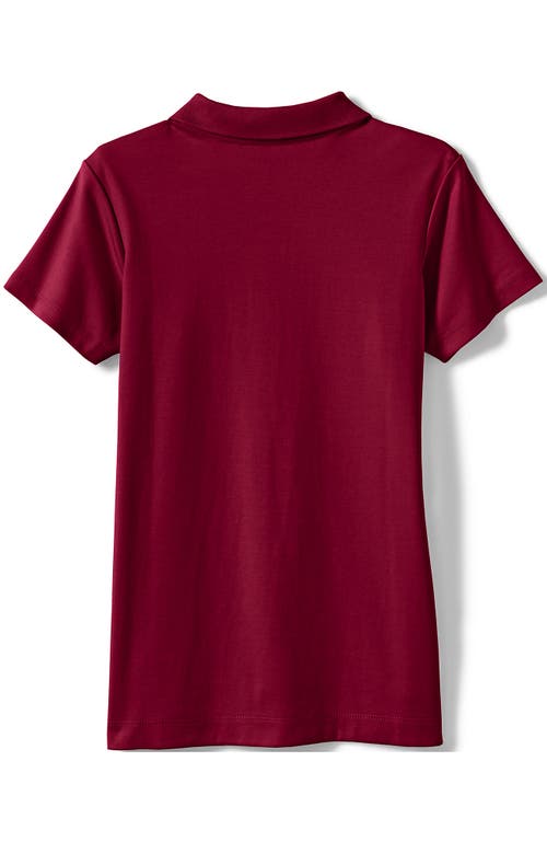 LANDS' END LANDS' END SCHOOL UNIFORM GIRLS SHORT SLEEVE FEMININE FIT INTERLOCK POLO SHIRT