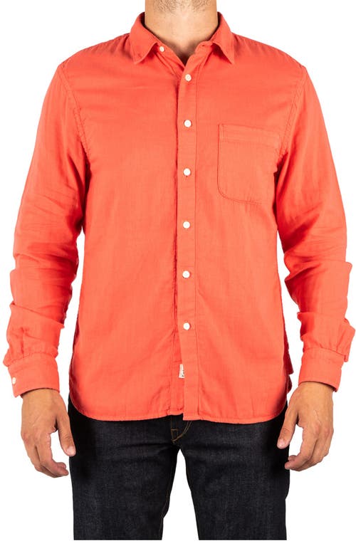 The Ripper Gauze Button-Up Shirt in Coral