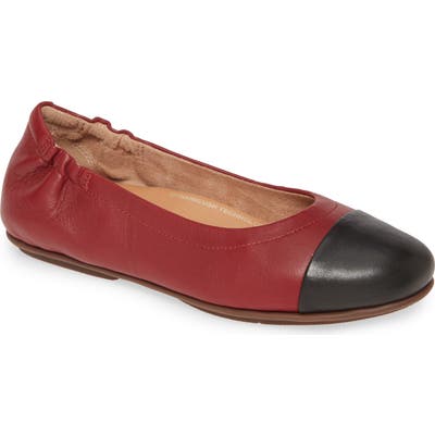 Fitflop Allegro Cap Toe Ballet Flat, Burgundy