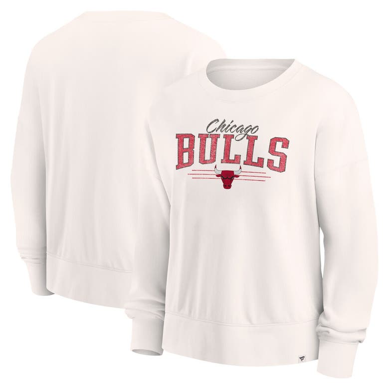 Fanatics Branded Cream Chicago Bulls Close The Game Pullover Sweatshirt