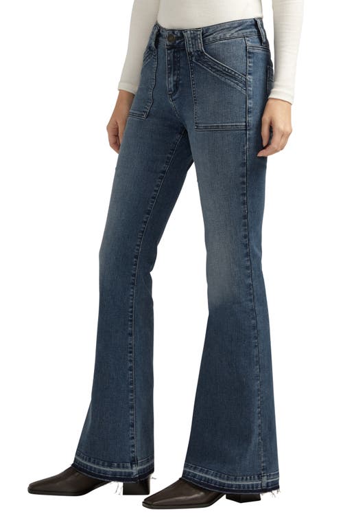 Silver Jeans Co. Suki Curvy Release Hem Flare Jeans In Indigo