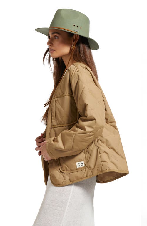 Brixton Wesley Wool Felt Fedora In Light Moss