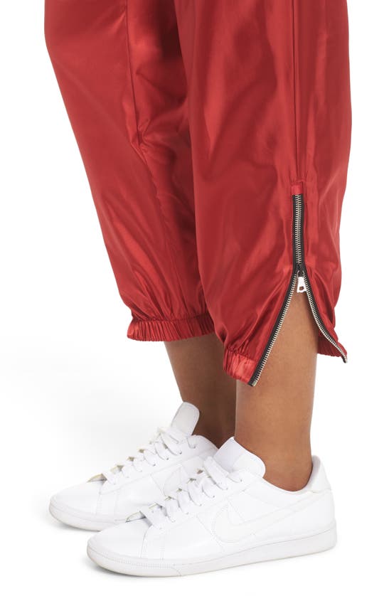 Nike Satin Track Pants In Gym Red/ Black