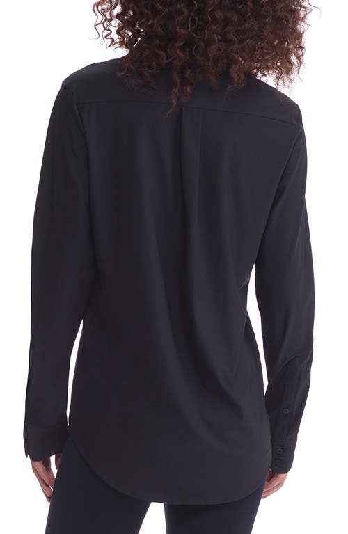 Commando Classic Oversized Button Down Shirt In Black In Black