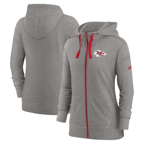 New England Patriots Nike Women's Gym Vintage Raglan Full-Zip Hoodie -  Heathered Charcoal/Navy