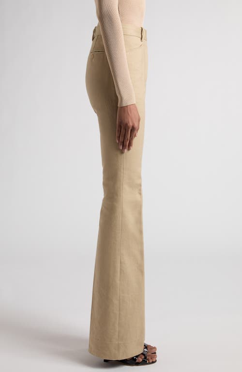 Shop Tom Ford Cotton Moleskin Flare Leg Pants In Jb019 Light Honey