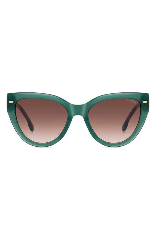 55mm Gradient Cat Eye Sunglasses in Green/Brown Gradient