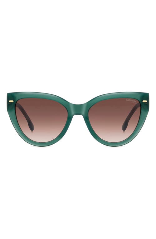 Shop Carrera Eyewear 55mm Gradient Cat Eye Sunglasses In Green/brown Gradient