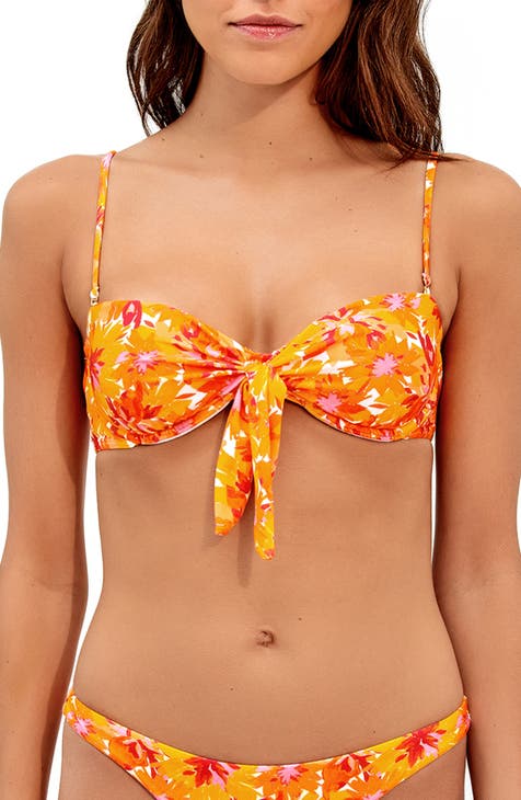 Lowana Floral Tie Front Underwire Bikini Top