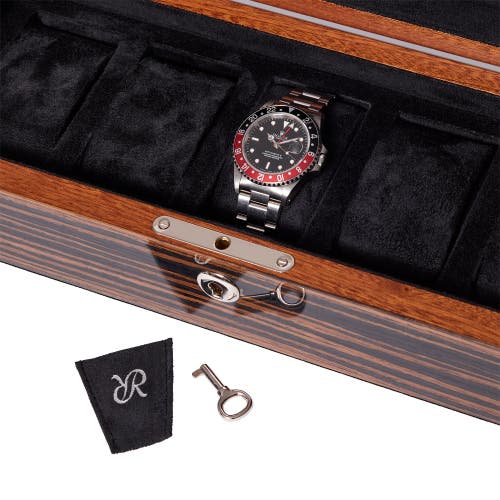 Shop Rapport London Mayfair Five Watch Box In Brown