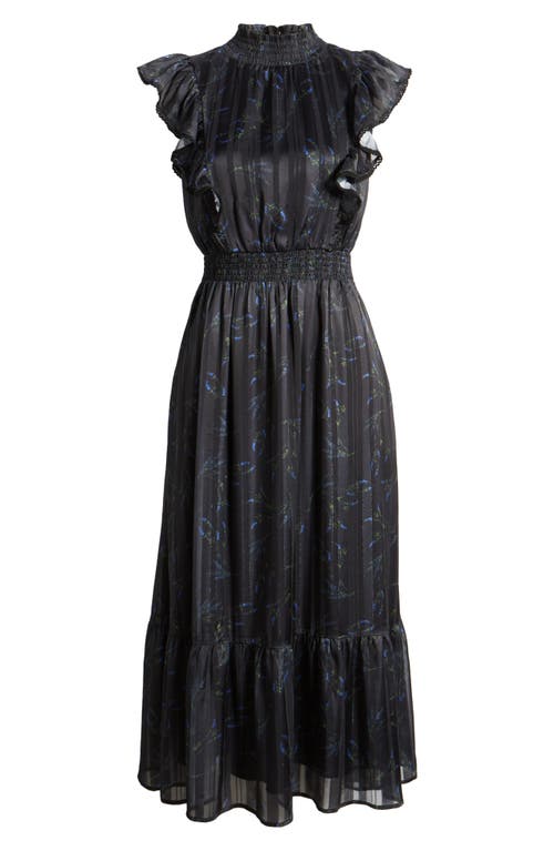 Shop Lost + Wander Love Story Ruffle Maxi Dress In Black Lavender