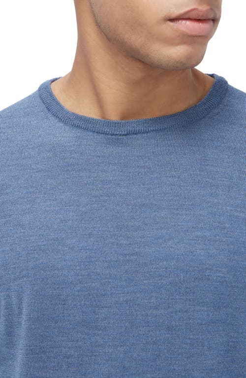 Bugatchi Scott Crewneck Merino Wool Sweater In Denim