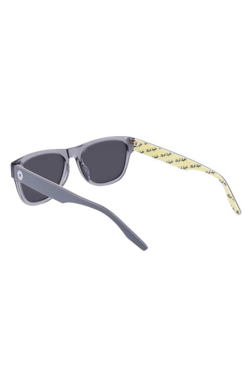 Shop Converse All Star® 57mm Rectangle Sunglasses In Crystal Light Carbon/grey