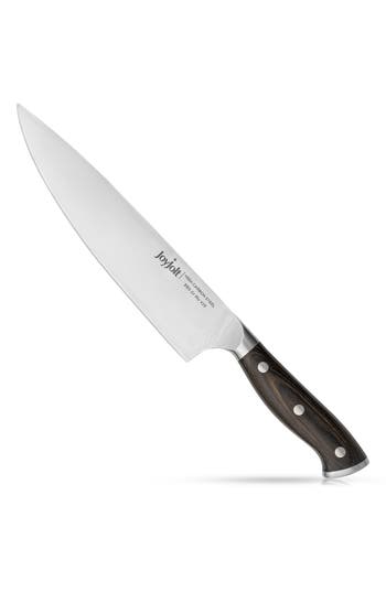 Shop Joyjolt 8" Stainless Steel Chef Knife In Silver/black