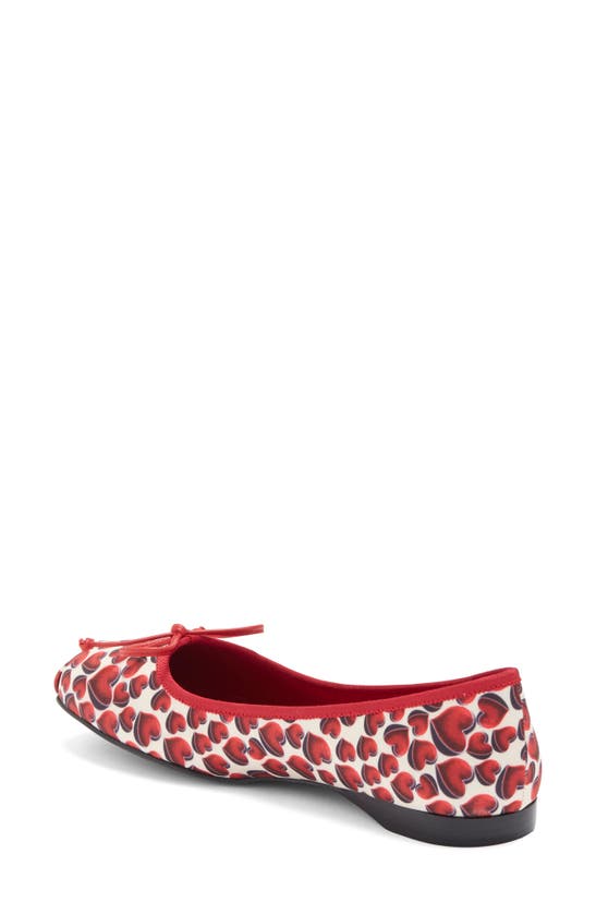 Shop Jeffrey Campbell Tutu Ballet Flat In Red Hearts Fabric