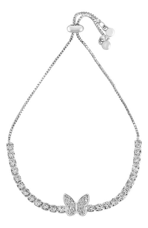 Shop Danecraft Cz Tennis Bracelet & Earrings Set In Silver