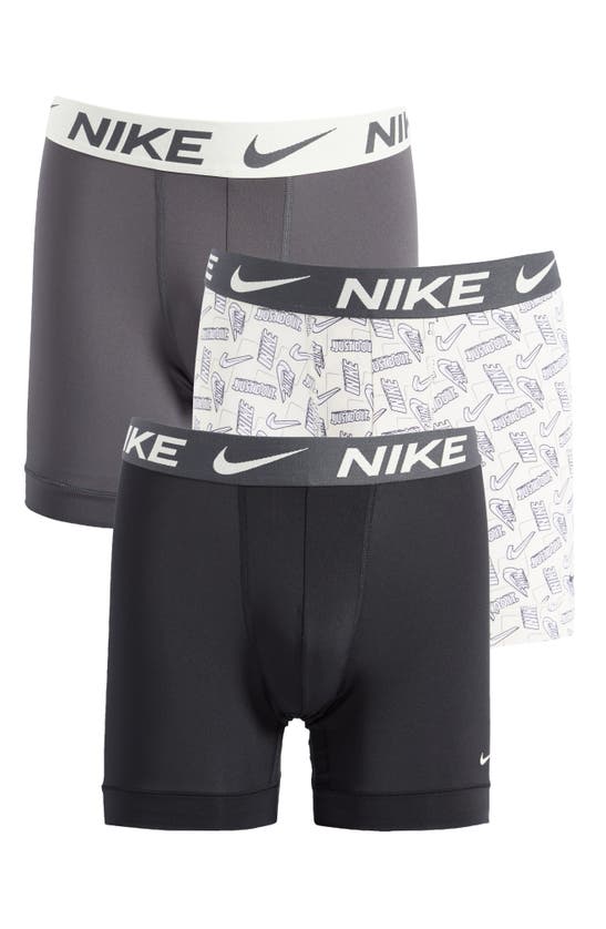 Shop Nike 3-pack Dri-fit Essential Micro Boxer Briefs In Techgen / Coconut / Anthracite