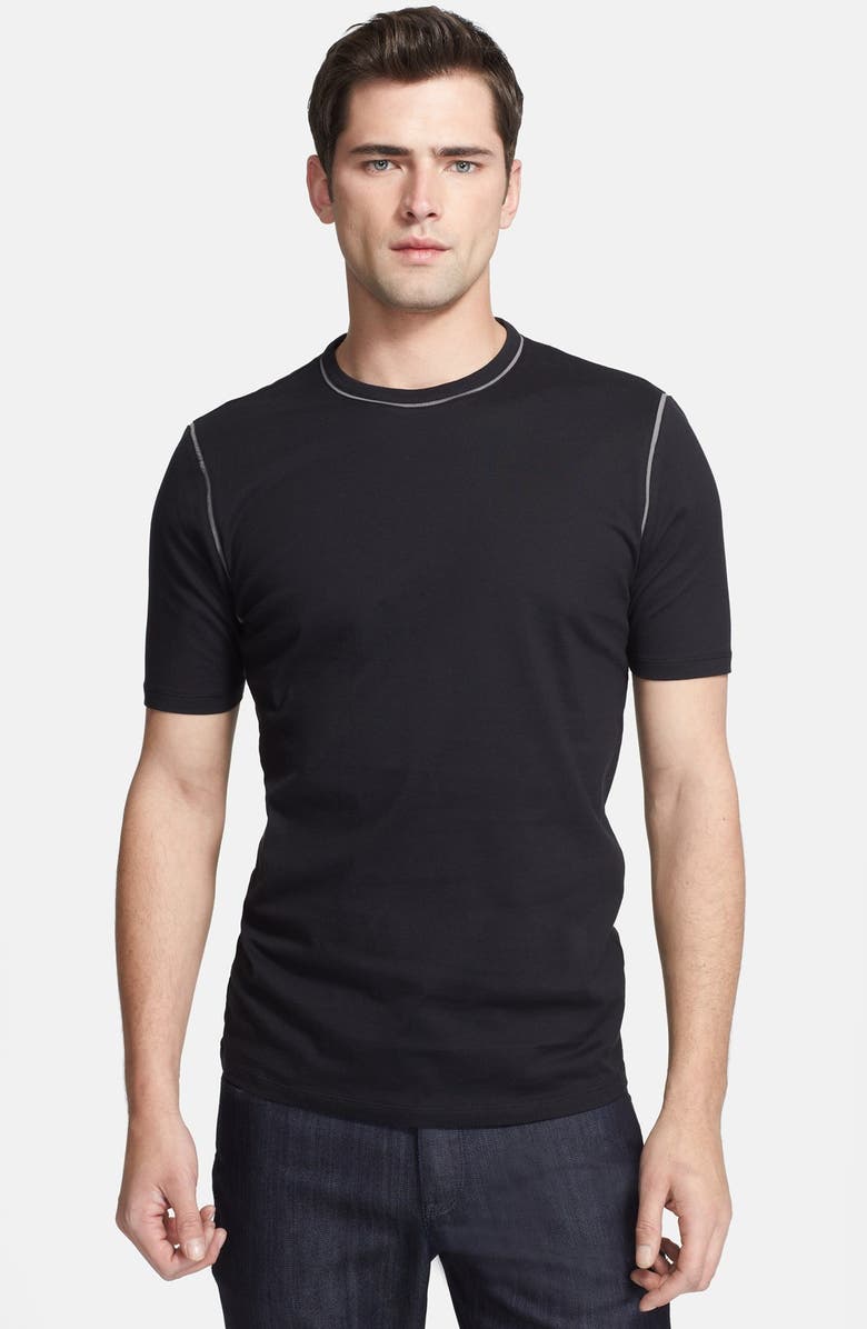 Z Zegna Jersey Crewneck T-Shirt with Contrast Trim | Nordstrom
