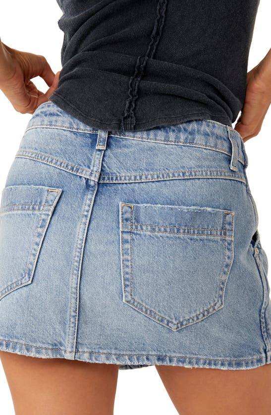 Free People Wynne Denim Skirt In Light Indigo In Light Indigo