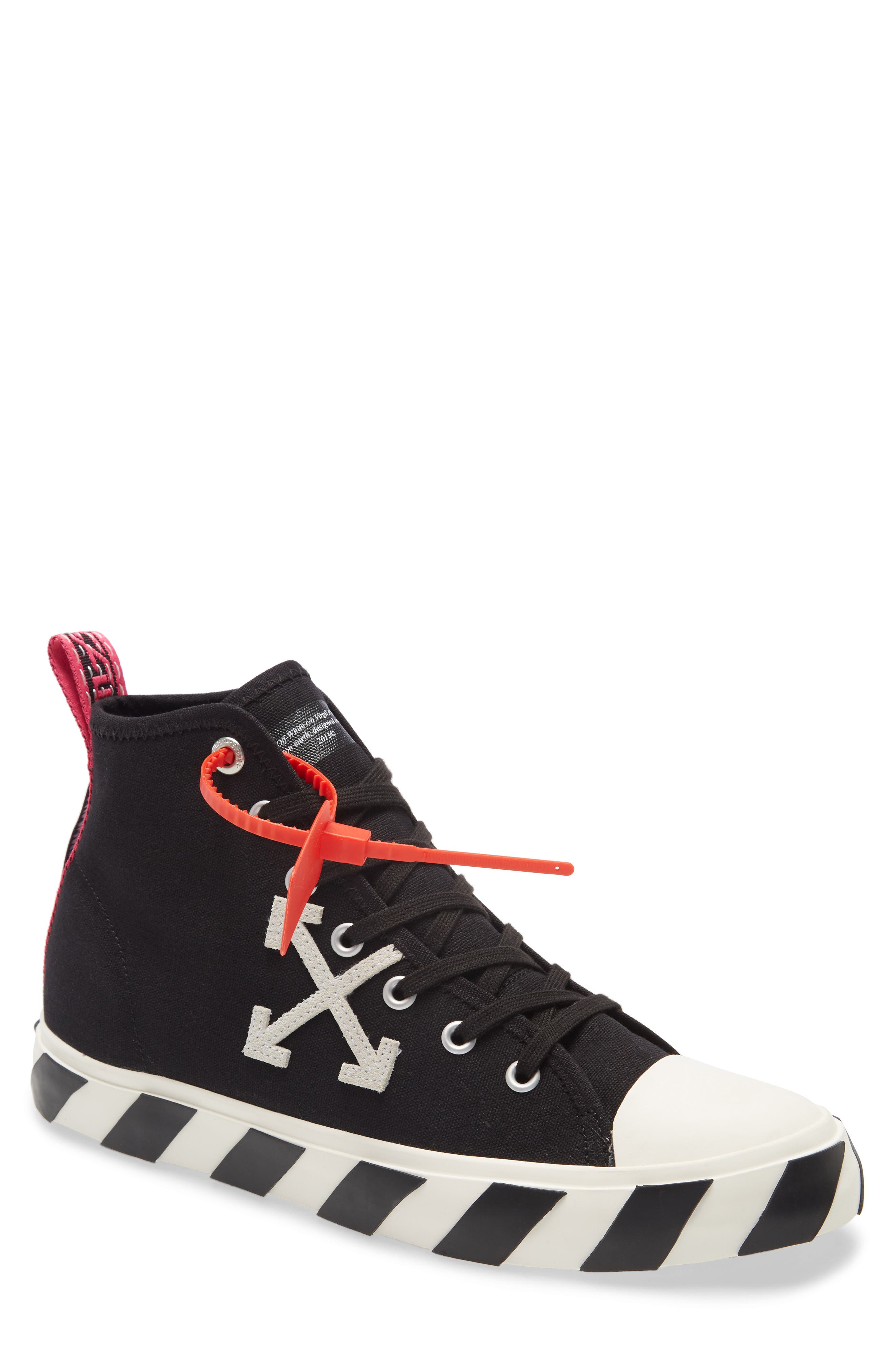 off white mid top sneaker