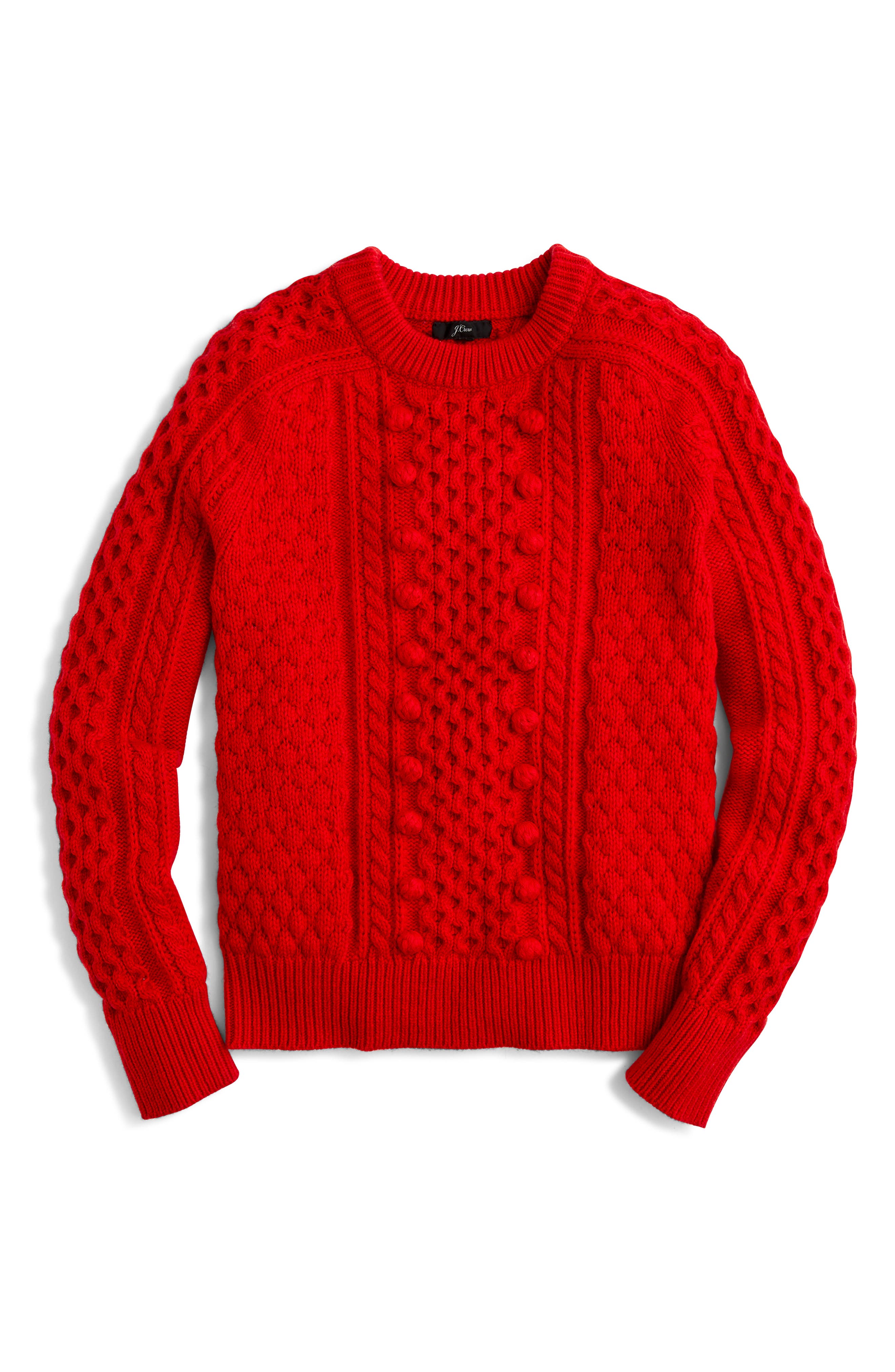 j crew popcorn cable knit sweater
