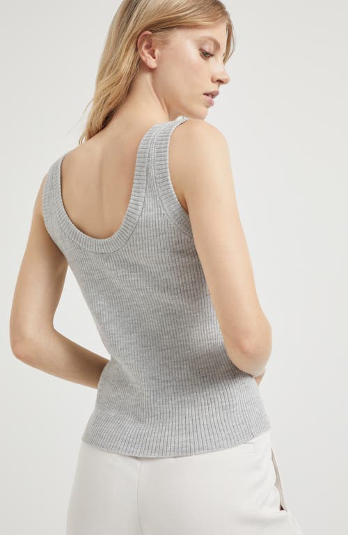 Shop Brunello Cucinelli Knit Top In Grey