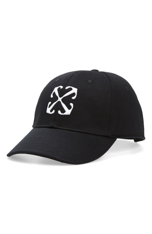 Shop Off-white Arrow Drill Embroidered Baseball Cap In Black/white