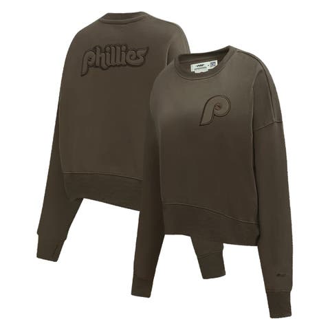 Women's Pro Standard Brown Philadelphia Phillies Fleece Pullover Sweatshirt