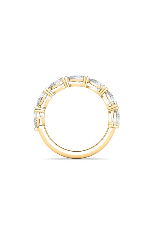 Shop Hautecarat Pear Cut Lab Created Diamond Half Eternity Ring In Yellow Gold